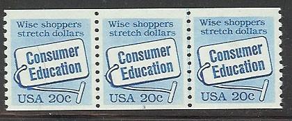 US Stamp #2005 MNH - Consumer Education PS3 #2 Coil Strip of 3