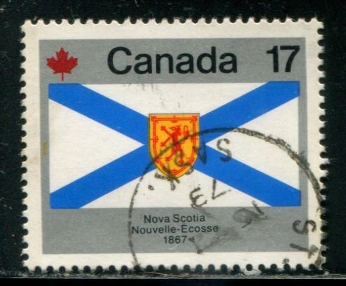 823 Canada 17c Nova Scotia Flag, used