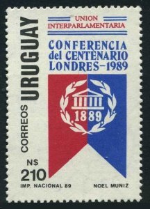 Uruguay 1289, MNH. Mi 1830. Inter-Parliamentary Union conference, London-1989.