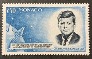 Monaco 1964 #596, JFK, MNH.