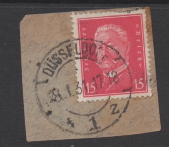 Germany  Scott # 374 used  singles on paper
