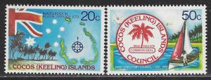 Cocos Islands Scott # 32 - 33, mint nh