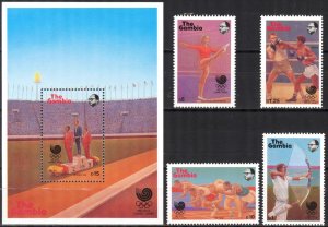 Gambia 1988 Olympics Games Seoul Mi.758/61 Bl.46 MNH