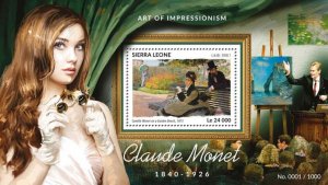 SIERRA LEONE - 2015 - Claude Monet - Perf Souv Sheet - Mint Never Hinged