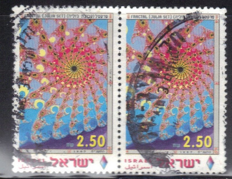 ISRAEL SCOTT# 1324 USED PAIR  2.50s  1997  SEE SCAN