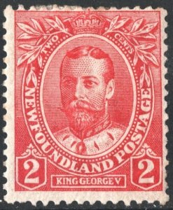 Newfoundland SC#105 2¢ King George V (1911) MH