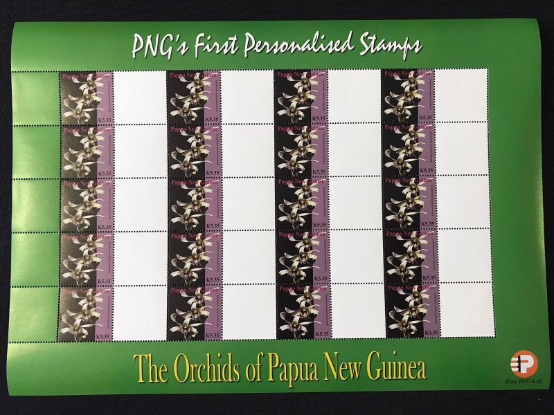 PAPUA NEW GUINEA 2007 Orchids Flowers Wildlife Blank 13 Sheets MNH PAP225/13