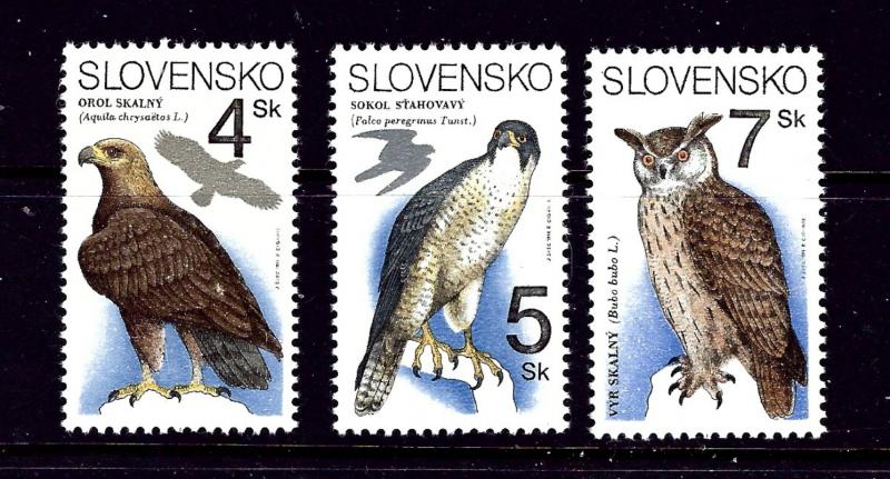 Slovakia 184-86 MNH 1994 Raptors