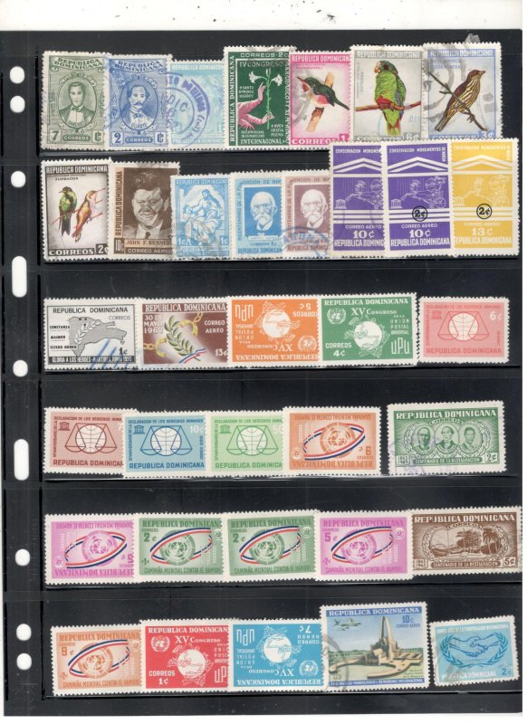 DOMINICAN REPUBLIC COLLECTION ON STOCK SHEET MINT/USED