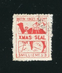 Egypt M10 3m Camel Xmas Seal Christmas Military Stamp Used 1935