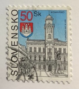 Slovakia 2001 Scott 227 used - 50sk, Town & coat of arms,  Komárno