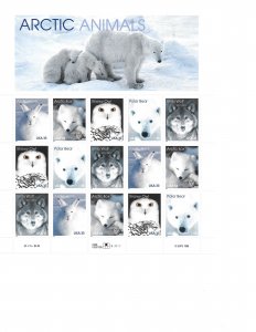 Arctic Animals stamp sheet