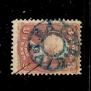 [Skinner-Eno #PM-PE 12] US Fancy Cancel ~ Baltimore Blue Double-Circled 'PAID'