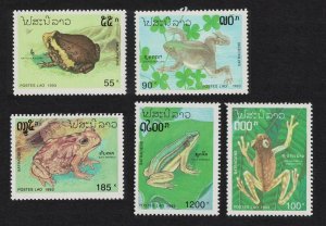 Laos Frog Toad Bullfrog Amphibians 5v 1993 MNH SG#1334-1338