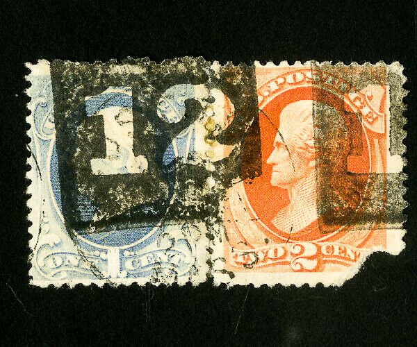 US Stamps Special Cancel Pair LOOK!