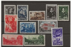 Russia 1947 mostly sets sg.1258b-1268    MH