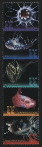 US 3443A Deep Sea Creatures strip of 5  MNH