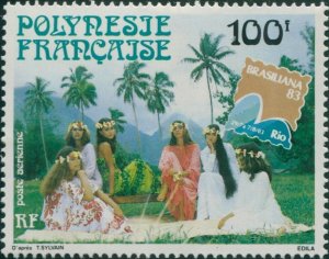 French Polynesia 1983 Sc#C200,SG401 100f Polynesian Girls MNH