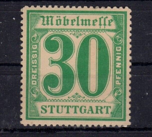 German Furniture Fair Stamps- Stuttgart Möbelmesse, Green 30 Pfennig - MH