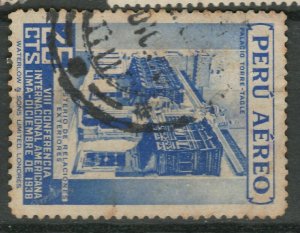 1938 Peru Air Post Pan-American 25c Used A18P55F377-