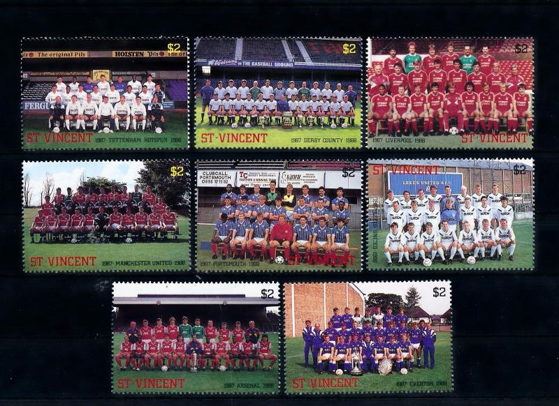 [44555] St. Vincent 1987 Sports Soccer Football Club England Manchester MNH
