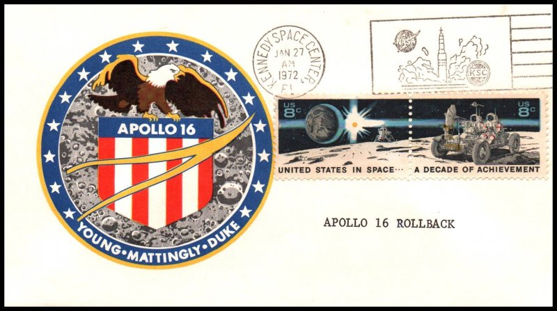 US Apollo 16 Rollback Jan,1972 Space Cover