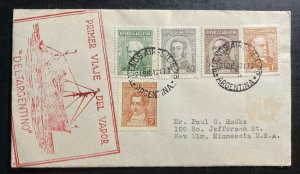 1940 Buenos Aires Argentina Maiden Voyage  Cover To New Ulm USA Deltargentino