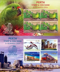 Australia / Australië - Postfris/MNH - Complete set sheets Perth Stamp Show 2024