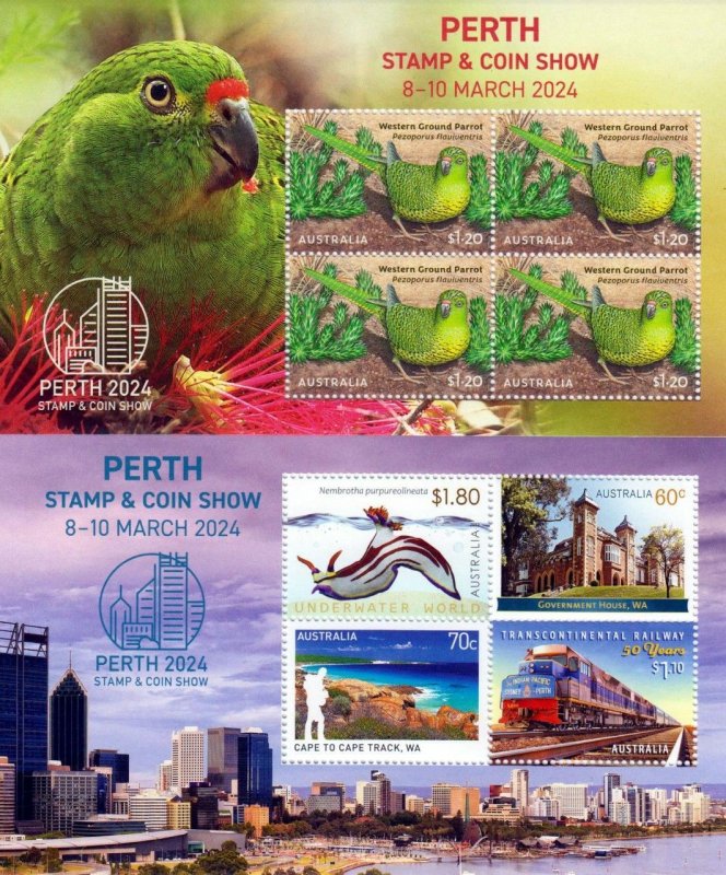 Australia / Australië - Postfris/MNH - Complete set sheets Perth Stamp Show 2024