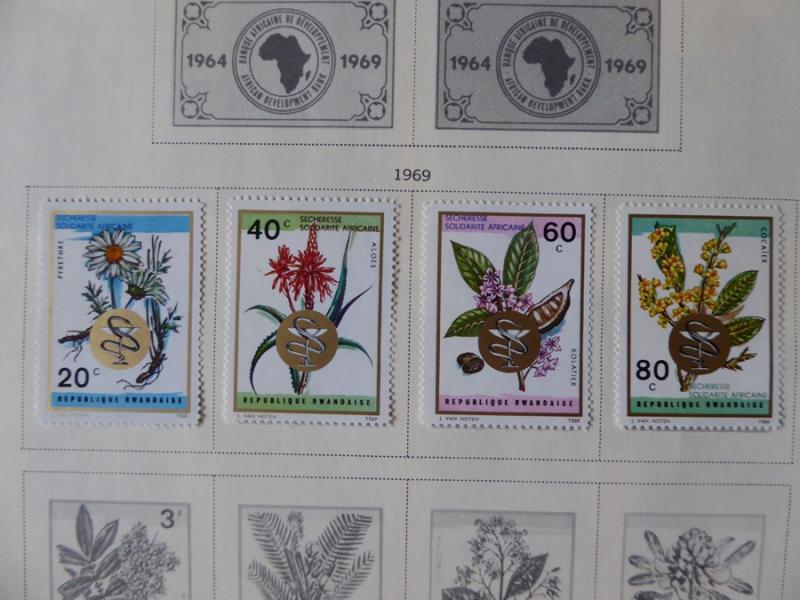 Rwanda 1962-1980  Mint/Used Stamp Collection on Scott Int Alb Pgs