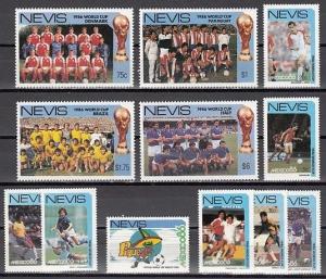 Nevis, Scott cat. 477-488. World Cup Soccer/Football issue.