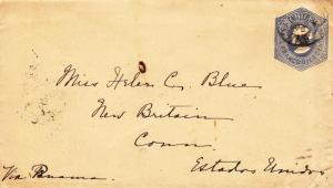 Chile to New Britain, CT via Panama, 1900, See Remark (21512)