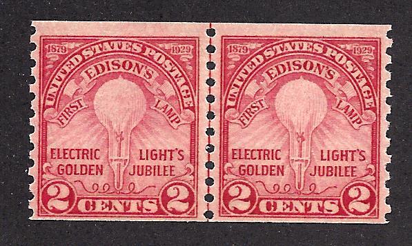 656 Mint,OG,NH... Line Pair... SCV $110.00