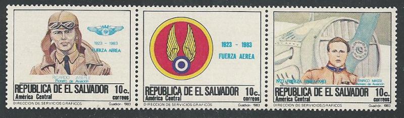 El Salvador  #960-962, Mint - NH, Strip of 3**