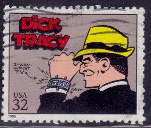 United States, 1995, Dick Tracey, Comic Classic, 32c, sc#3000m, used**