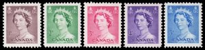 Canada Scott 325-329  (1953) Mint LH VF, Complete Set C