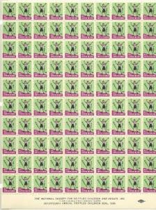 Crippled Children Easter Seals, 1950 Mint Sheet*