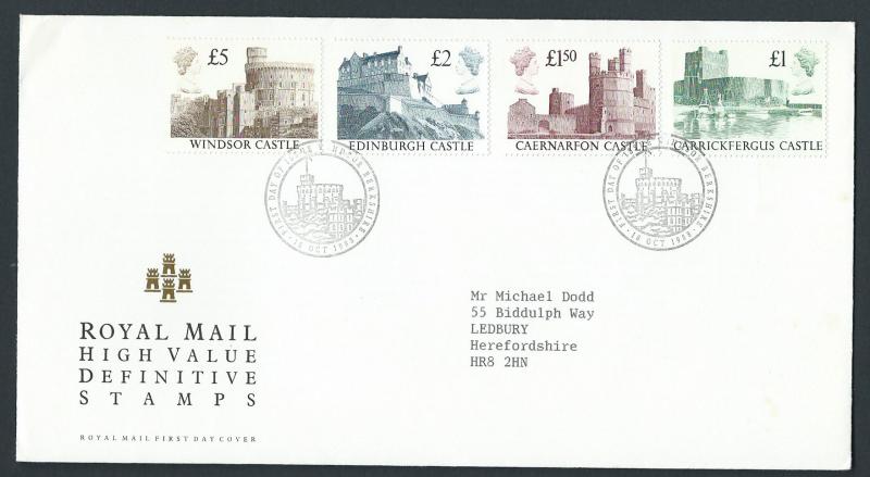 GB QEII 1988 Windsor Cancel High Value  Castles SG 1410 -...