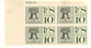 United States #C57 Unused Plate Block