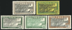 TOGO Sc 222-226 F-VF/MH - 1924 Togo Scenes