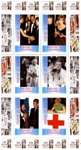 Somaliland 1999 PRINCESS DIANA & FRIENDS Sheet + Labels Perforated Mint (NH)