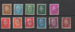 Germany  Scott # 366, 367, 368, 370, 371, 372, 373, 374, 377, 379, 382  used