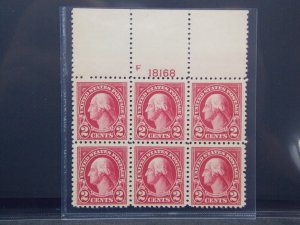 US SCOTT #554 TOP PLATE BLOCK XF  OG NH AK 6/3/24