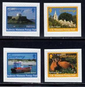 Guernsey 1998 Island Scenes Self Adhesives, MNH singles  # 625-628