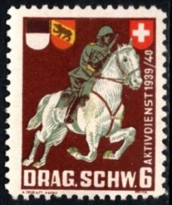 1939 Switzerland Soldiers Stamp 6th Dragoon Squadron