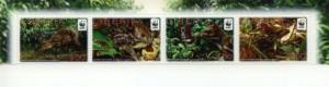 2011 Liberia WWF Water Chevrotain Strip 4 (Scott 2738) MNH