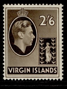 BRITISH VIRGIN ISLANDS GVI SG118, 2s 6d sepia, NH MINT. Cat £70. CHALKY