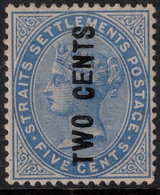 Straits Settlements 60 Mint 1884 SCV$ 175.00