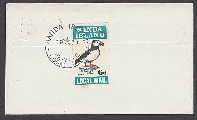 GB SCOTLAND 1971 SANDA ISLAND 6d puffin on cover to Dunoon..................B379