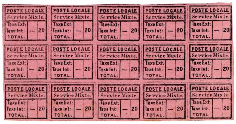 (I.B) Turkey Local Post : Liannos City Post 20pa (Constantinople)